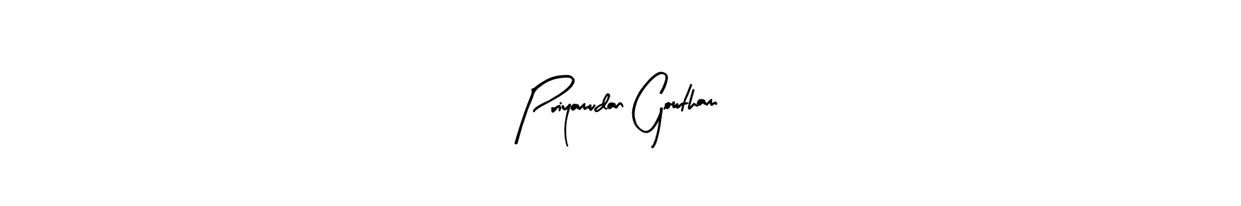 Use a signature maker to create a handwritten signature online. With this signature software, you can design (Arty Signature) your own signature for name Priyamudan Gowtham. Priyamudan Gowtham signature style 8 images and pictures png