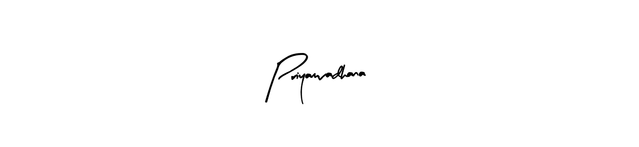 Design your own signature with our free online signature maker. With this signature software, you can create a handwritten (Arty Signature) signature for name Priyamvadhana. Priyamvadhana signature style 8 images and pictures png