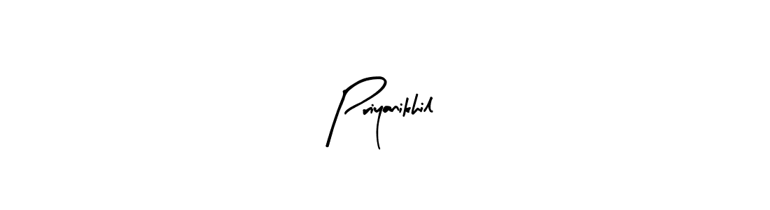 Priyanikhil stylish signature style. Best Handwritten Sign (Arty Signature) for my name. Handwritten Signature Collection Ideas for my name Priyanikhil. Priyanikhil signature style 8 images and pictures png