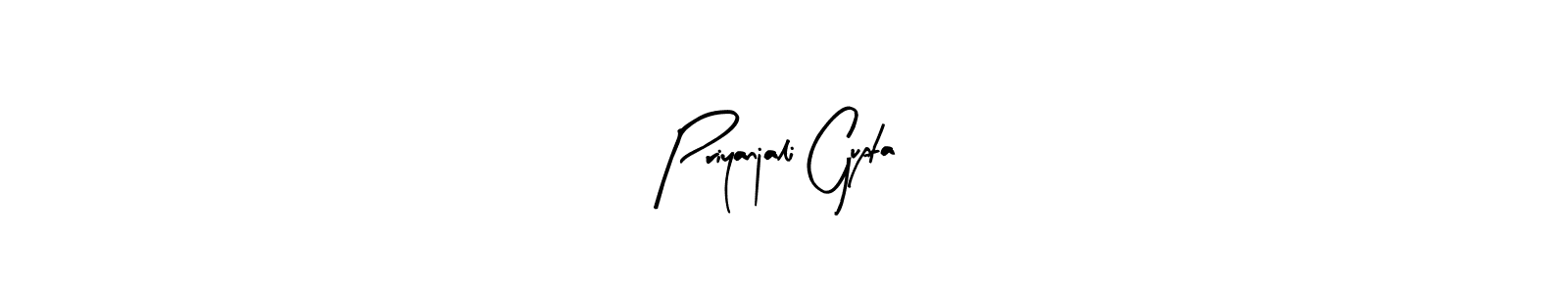 Make a beautiful signature design for name Priyanjali Gupta. With this signature (Arty Signature) style, you can create a handwritten signature for free. Priyanjali Gupta signature style 8 images and pictures png