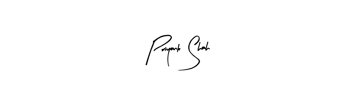 Make a beautiful signature design for name Priyank Shah. With this signature (Arty Signature) style, you can create a handwritten signature for free. Priyank Shah signature style 8 images and pictures png