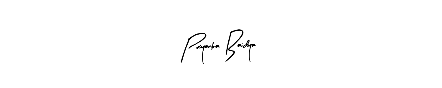 Create a beautiful signature design for name Priyanka Baidya. With this signature (Arty Signature) fonts, you can make a handwritten signature for free. Priyanka Baidya signature style 8 images and pictures png