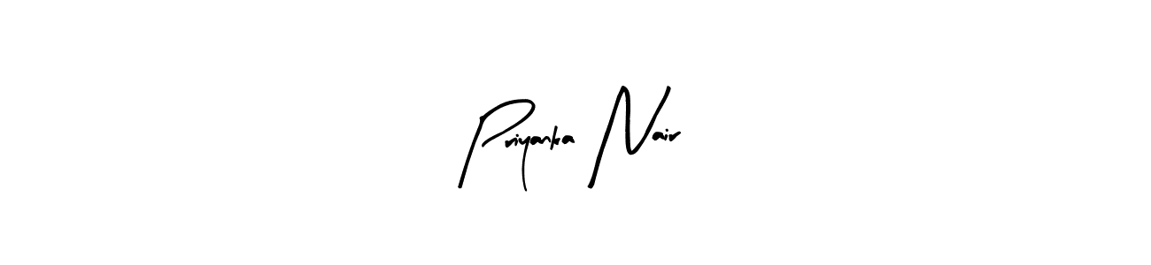 How to make Priyanka Nair name signature. Use Arty Signature style for creating short signs online. This is the latest handwritten sign. Priyanka Nair signature style 8 images and pictures png