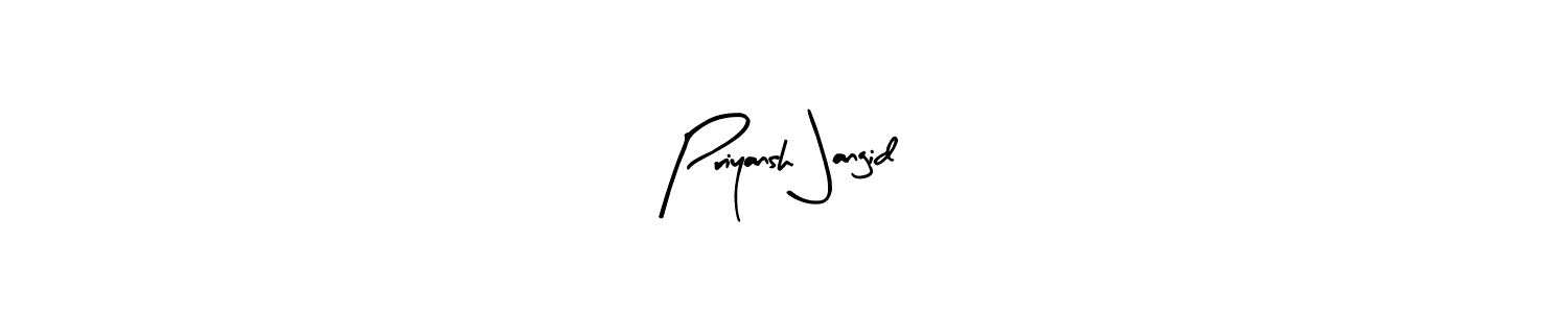 The best way (Arty Signature) to make a short signature is to pick only two or three words in your name. The name Priyansh Jangid include a total of six letters. For converting this name. Priyansh Jangid signature style 8 images and pictures png