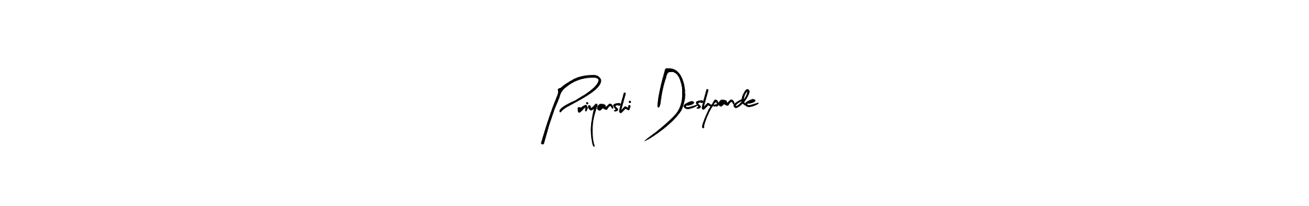 Use a signature maker to create a handwritten signature online. With this signature software, you can design (Arty Signature) your own signature for name Priyanshi Deshpande. Priyanshi Deshpande signature style 8 images and pictures png