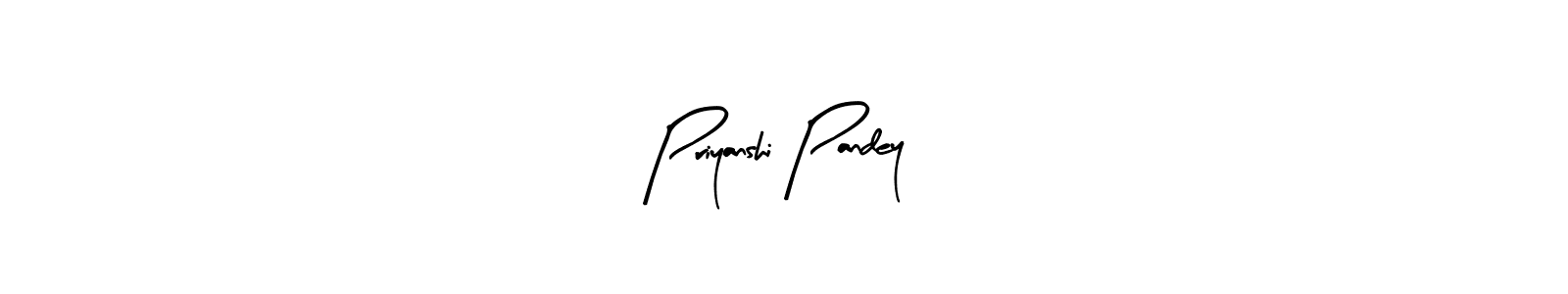 How to make Priyanshi Pandey name signature. Use Arty Signature style for creating short signs online. This is the latest handwritten sign. Priyanshi Pandey signature style 8 images and pictures png