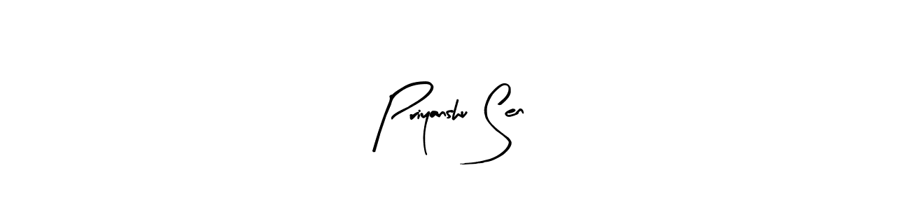 How to make Priyanshu Sen name signature. Use Arty Signature style for creating short signs online. This is the latest handwritten sign. Priyanshu Sen signature style 8 images and pictures png