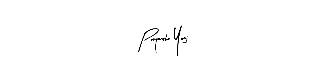 How to make Priyanshu Yogi signature? Arty Signature is a professional autograph style. Create handwritten signature for Priyanshu Yogi name. Priyanshu Yogi signature style 8 images and pictures png