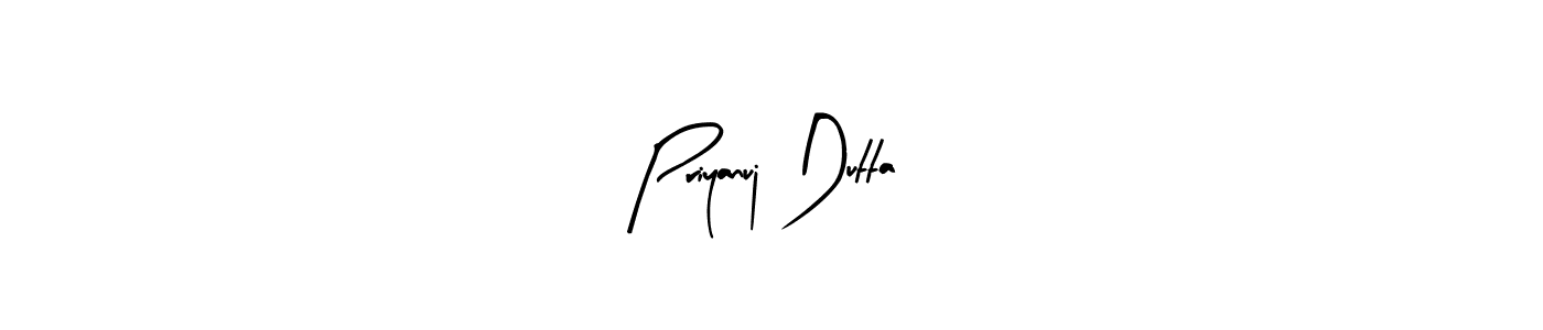 Arty Signature is a professional signature style that is perfect for those who want to add a touch of class to their signature. It is also a great choice for those who want to make their signature more unique. Get Priyanuj Dutta name to fancy signature for free. Priyanuj Dutta signature style 8 images and pictures png