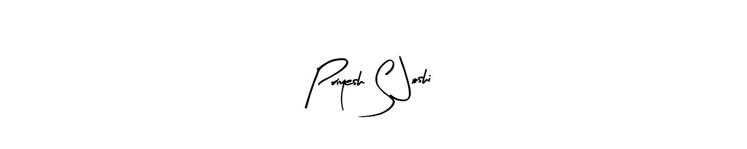 Design your own signature with our free online signature maker. With this signature software, you can create a handwritten (Arty Signature) signature for name Priyesh S Joshi. Priyesh S Joshi signature style 8 images and pictures png