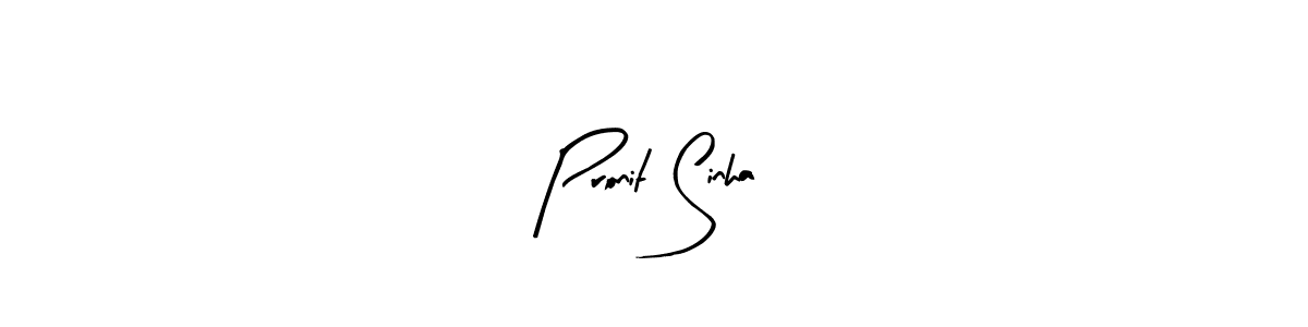 Create a beautiful signature design for name Pronit Sinha. With this signature (Arty Signature) fonts, you can make a handwritten signature for free. Pronit Sinha signature style 8 images and pictures png