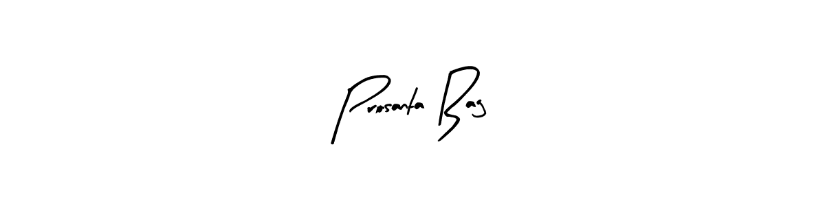 Create a beautiful signature design for name Prosanta Bag. With this signature (Arty Signature) fonts, you can make a handwritten signature for free. Prosanta Bag signature style 8 images and pictures png