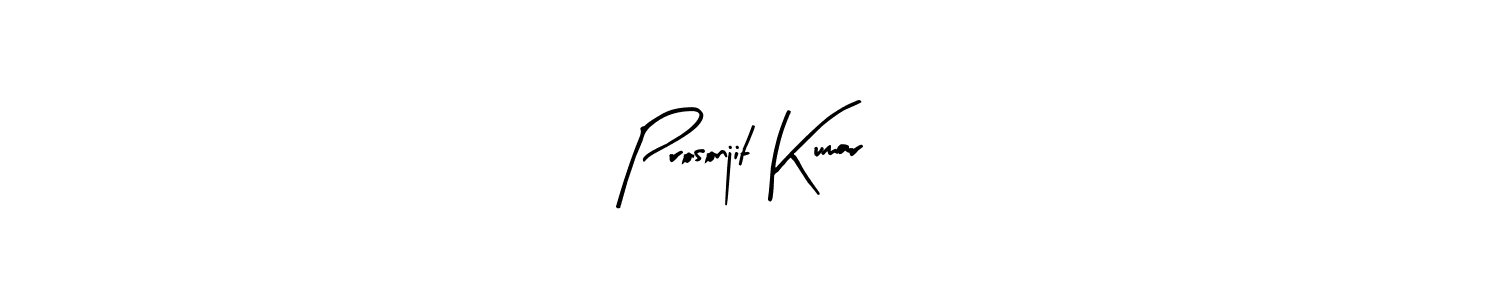 Make a beautiful signature design for name Prosonjit Kumar. With this signature (Arty Signature) style, you can create a handwritten signature for free. Prosonjit Kumar signature style 8 images and pictures png