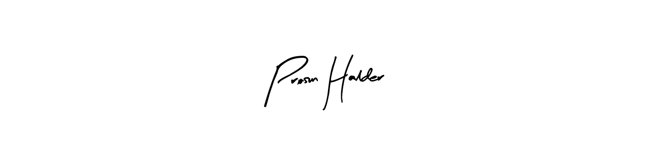 Arty Signature is a professional signature style that is perfect for those who want to add a touch of class to their signature. It is also a great choice for those who want to make their signature more unique. Get Prosun Halder name to fancy signature for free. Prosun Halder signature style 8 images and pictures png