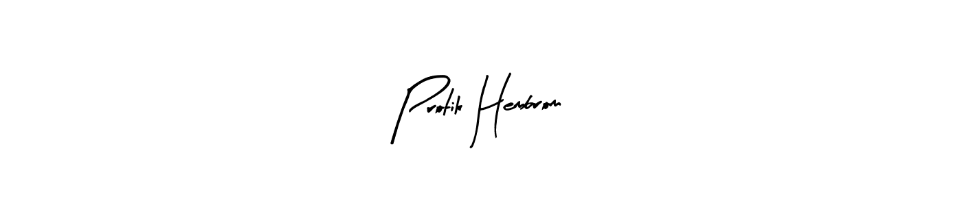 if you are searching for the best signature style for your name Protik Hembrom. so please give up your signature search. here we have designed multiple signature styles  using Arty Signature. Protik Hembrom signature style 8 images and pictures png
