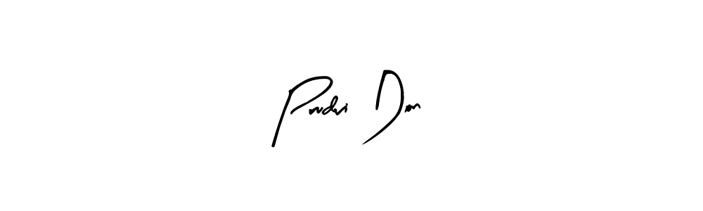 The best way (Arty Signature) to make a short signature is to pick only two or three words in your name. The name Prudvi Don include a total of six letters. For converting this name. Prudvi Don signature style 8 images and pictures png