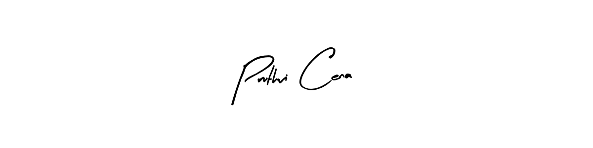 How to make Pruthvi Cena name signature. Use Arty Signature style for creating short signs online. This is the latest handwritten sign. Pruthvi Cena signature style 8 images and pictures png