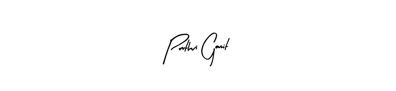 Design your own signature with our free online signature maker. With this signature software, you can create a handwritten (Arty Signature) signature for name Pruthvi Gamit. Pruthvi Gamit signature style 8 images and pictures png