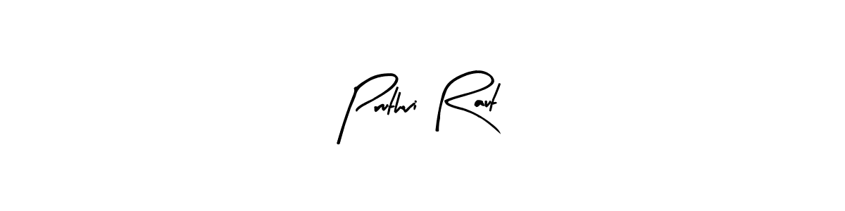 How to make Pruthvi Raut name signature. Use Arty Signature style for creating short signs online. This is the latest handwritten sign. Pruthvi Raut signature style 8 images and pictures png