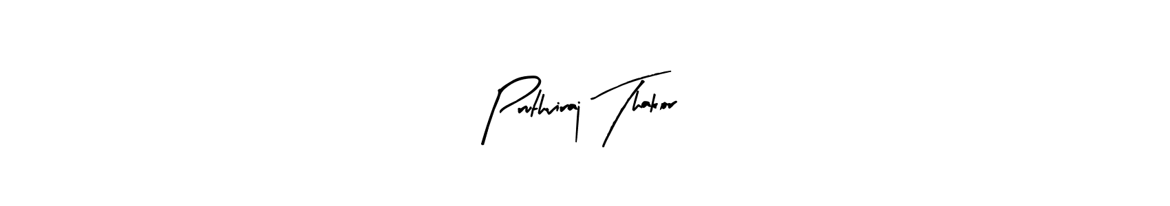 The best way (Arty Signature) to make a short signature is to pick only two or three words in your name. The name Pruthviraj Thakor include a total of six letters. For converting this name. Pruthviraj Thakor signature style 8 images and pictures png