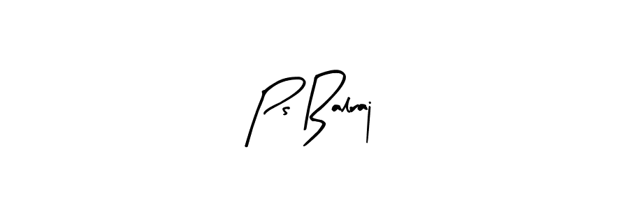 Use a signature maker to create a handwritten signature online. With this signature software, you can design (Arty Signature) your own signature for name Ps Balraj. Ps Balraj signature style 8 images and pictures png