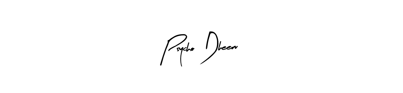 You can use this online signature creator to create a handwritten signature for the name Psycho Dheeru. This is the best online autograph maker. Psycho Dheeru signature style 8 images and pictures png
