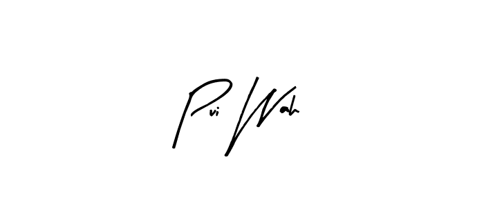 Arty Signature is a professional signature style that is perfect for those who want to add a touch of class to their signature. It is also a great choice for those who want to make their signature more unique. Get Pui Wah name to fancy signature for free. Pui Wah signature style 8 images and pictures png