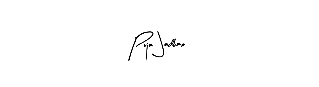 How to make Puja Jadhao name signature. Use Arty Signature style for creating short signs online. This is the latest handwritten sign. Puja Jadhao signature style 8 images and pictures png