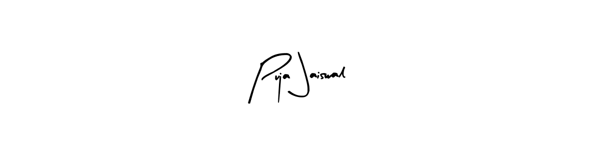 How to make Puja Jaiswal signature? Arty Signature is a professional autograph style. Create handwritten signature for Puja Jaiswal name. Puja Jaiswal signature style 8 images and pictures png