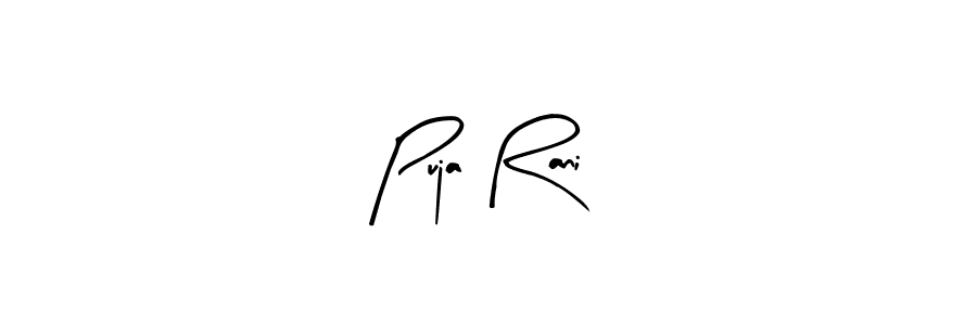 The best way (Arty Signature) to make a short signature is to pick only two or three words in your name. The name Puja Rani include a total of six letters. For converting this name. Puja Rani signature style 8 images and pictures png