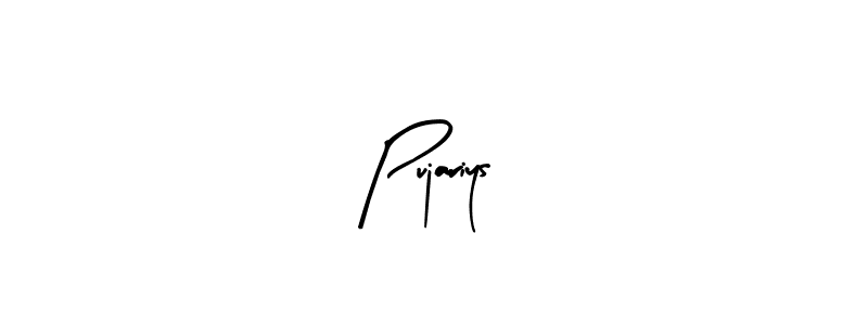 How to Draw Pujariys signature style? Arty Signature is a latest design signature styles for name Pujariys. Pujariys signature style 8 images and pictures png
