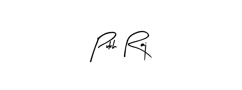 Similarly Arty Signature is the best handwritten signature design. Signature creator online .You can use it as an online autograph creator for name Pukh Raj. Pukh Raj signature style 8 images and pictures png