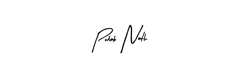 The best way (Arty Signature) to make a short signature is to pick only two or three words in your name. The name Pulak Nath include a total of six letters. For converting this name. Pulak Nath signature style 8 images and pictures png