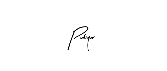 Create a beautiful signature design for name Puliyur. With this signature (Arty Signature) fonts, you can make a handwritten signature for free. Puliyur signature style 8 images and pictures png