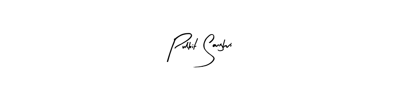 Similarly Arty Signature is the best handwritten signature design. Signature creator online .You can use it as an online autograph creator for name Pulkit Sanghvi. Pulkit Sanghvi signature style 8 images and pictures png
