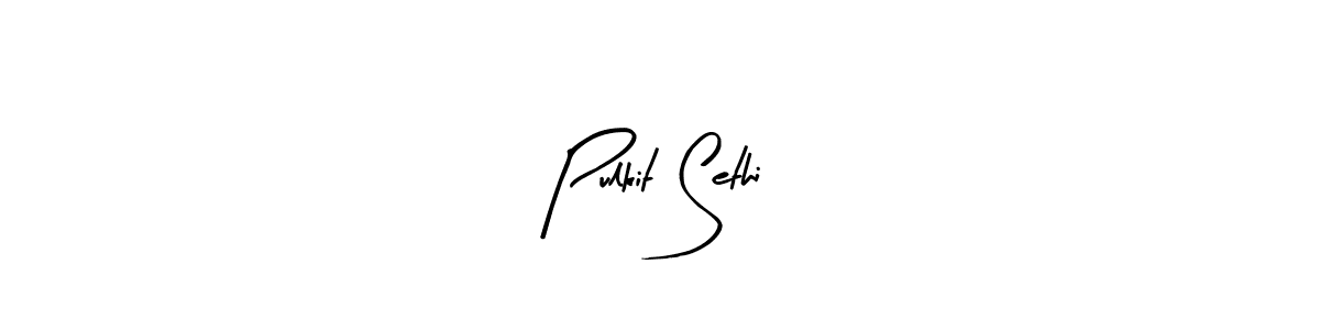 How to make Pulkit Sethi name signature. Use Arty Signature style for creating short signs online. This is the latest handwritten sign. Pulkit Sethi signature style 8 images and pictures png