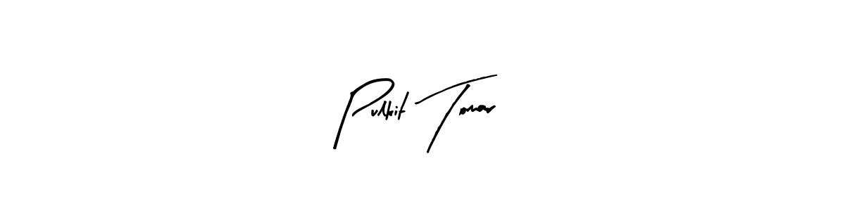 How to make Pulkit Tomar name signature. Use Arty Signature style for creating short signs online. This is the latest handwritten sign. Pulkit Tomar signature style 8 images and pictures png
