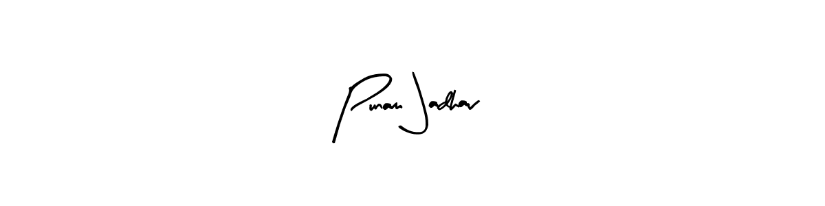 How to make Punam Jadhav name signature. Use Arty Signature style for creating short signs online. This is the latest handwritten sign. Punam Jadhav signature style 8 images and pictures png