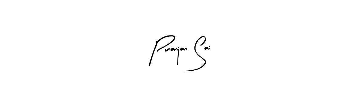Arty Signature is a professional signature style that is perfect for those who want to add a touch of class to their signature. It is also a great choice for those who want to make their signature more unique. Get Punanjan Sai name to fancy signature for free. Punanjan Sai signature style 8 images and pictures png