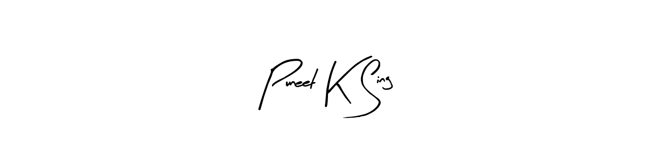 Use a signature maker to create a handwritten signature online. With this signature software, you can design (Arty Signature) your own signature for name Puneet K Sing. Puneet K Sing signature style 8 images and pictures png