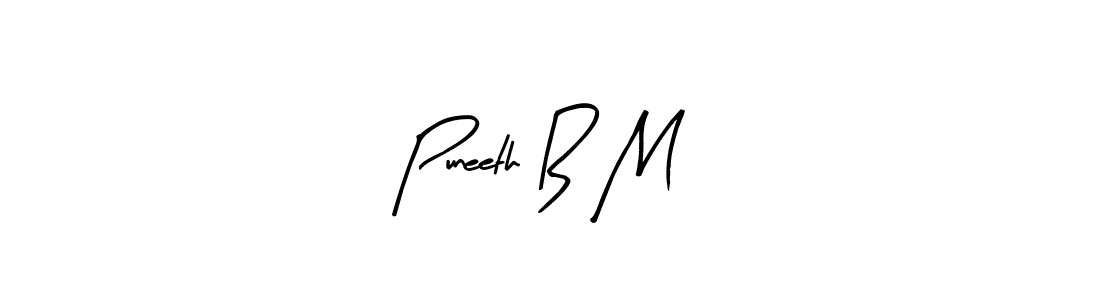 Puneeth B M stylish signature style. Best Handwritten Sign (Arty Signature) for my name. Handwritten Signature Collection Ideas for my name Puneeth B M. Puneeth B M signature style 8 images and pictures png