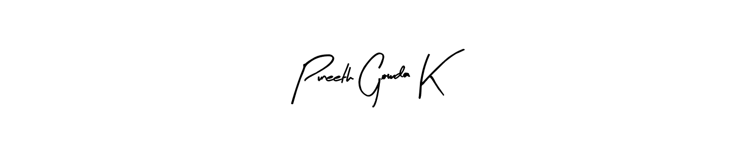 You can use this online signature creator to create a handwritten signature for the name Puneeth Gowda K. This is the best online autograph maker. Puneeth Gowda K signature style 8 images and pictures png