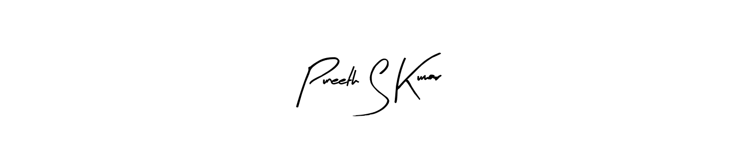 Use a signature maker to create a handwritten signature online. With this signature software, you can design (Arty Signature) your own signature for name Puneeth S Kumar. Puneeth S Kumar signature style 8 images and pictures png