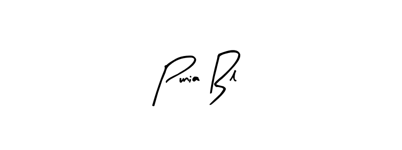Punia Bl stylish signature style. Best Handwritten Sign (Arty Signature) for my name. Handwritten Signature Collection Ideas for my name Punia Bl. Punia Bl signature style 8 images and pictures png