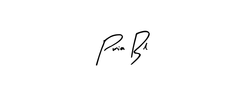 How to make Punia Bl name signature. Use Arty Signature style for creating short signs online. This is the latest handwritten sign. Punia Bl signature style 8 images and pictures png