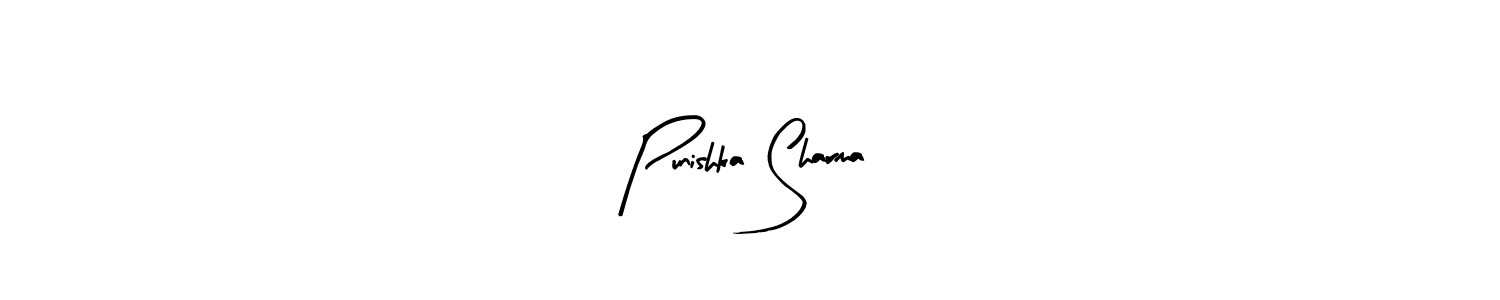 How to make Punishka Sharma name signature. Use Arty Signature style for creating short signs online. This is the latest handwritten sign. Punishka Sharma signature style 8 images and pictures png