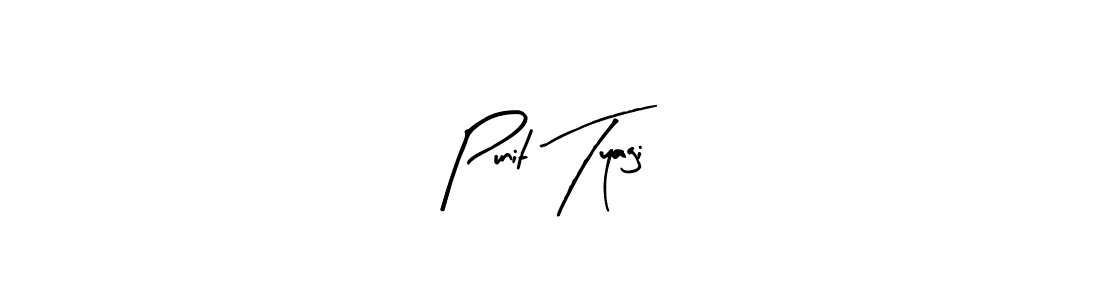 The best way (Arty Signature) to make a short signature is to pick only two or three words in your name. The name Punit Tyagi include a total of six letters. For converting this name. Punit Tyagi signature style 8 images and pictures png