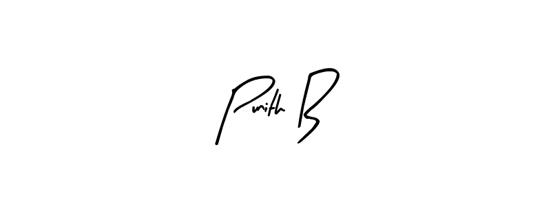 How to make Punith B signature? Arty Signature is a professional autograph style. Create handwritten signature for Punith B name. Punith B signature style 8 images and pictures png
