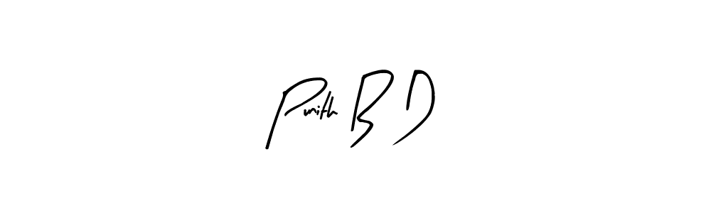 You should practise on your own different ways (Arty Signature) to write your name (Punith B D) in signature. don't let someone else do it for you. Punith B D signature style 8 images and pictures png