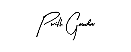 Enhance your business communications with Punith Gowdru signature in Arty Signature lettering. Clean, modern, and universally compatible. Punith Gowdru signature style 8 images and pictures png